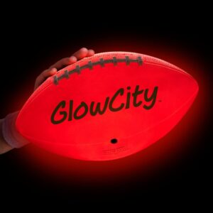 GlowCity Glow in The Dark Football – Light Up LED Ball – Perfect for Evening Play, Camping, and Beach Fun!
