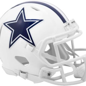 Riddell Cowboys 2022 Alternate On-Field Revolution Speed Mini Football Helmet White