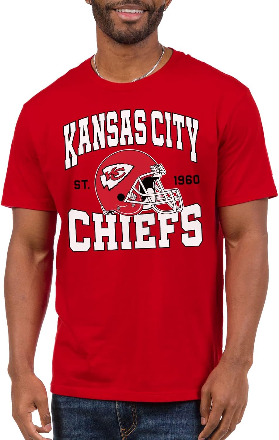 Junk Food Clothing x NFL – Team Helmet – Short Sleeve Fan Shirt for Men and Women – Officially Licensed NFL Apparel