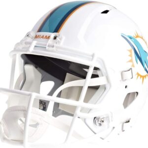 Riddell NFL Miami Dolphins Replica Full Size Speed Helmet, Team Colors, One Size