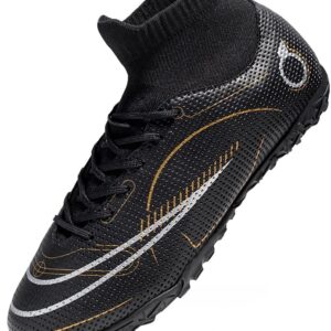 Men’s Soccer Boots Professional High-Top Football Shoes Outdoor Indoor Comfortable Athletic Sneaker