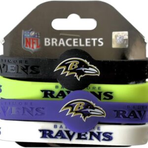 Aminco NFL Silicone Bracelets, 4-Pack