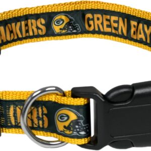 NFL PET Collar Green Bay Packers Dog Collar, Large Football Team Collar for Dogs & Cats. A Shiny & Colorful Cat Collar & Dog Collar Licensed by The NFL
