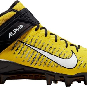 Nike Alpha Menace Pro 2 Mid AQ3209-701 Yellow-White-Black Mens Football Cleats 10 US