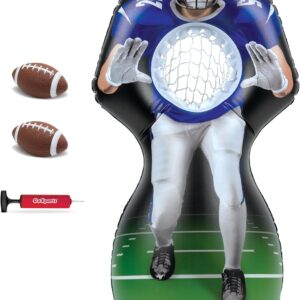 GoSports Football Toss Game for Kids – 4 ft Inflatable Receiver Touchdown Toss Game