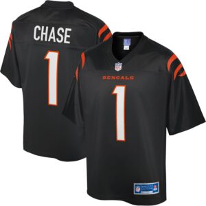 NFL PRO LINE Men’s Ja’Marr Chase Black Cincinnati Bengals Replica Jersey