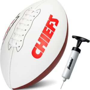 Franklin Sports NFL Autograph Football – Official Size White Panel Souvenir Football for Autographs + Signatures – NFL Team Fan Shop Memorabilia Football for Display