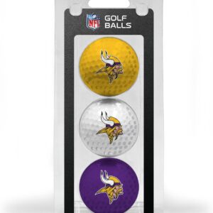 Team Golf NFL Regulation Size Golf Balls, 3 Pack, Full Color Durable Team Imprint