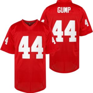 Forrest Gump Football Jersey 44 Red Sports Shirt Stitched Movie Jersey Pullover Casual Men’s Clothing S-3XL