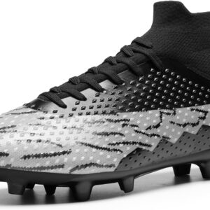 DREAM PAIRS Men’s Soccer Cleats Lightweight Football Cleats Professional Training High-top Soccer Shoes