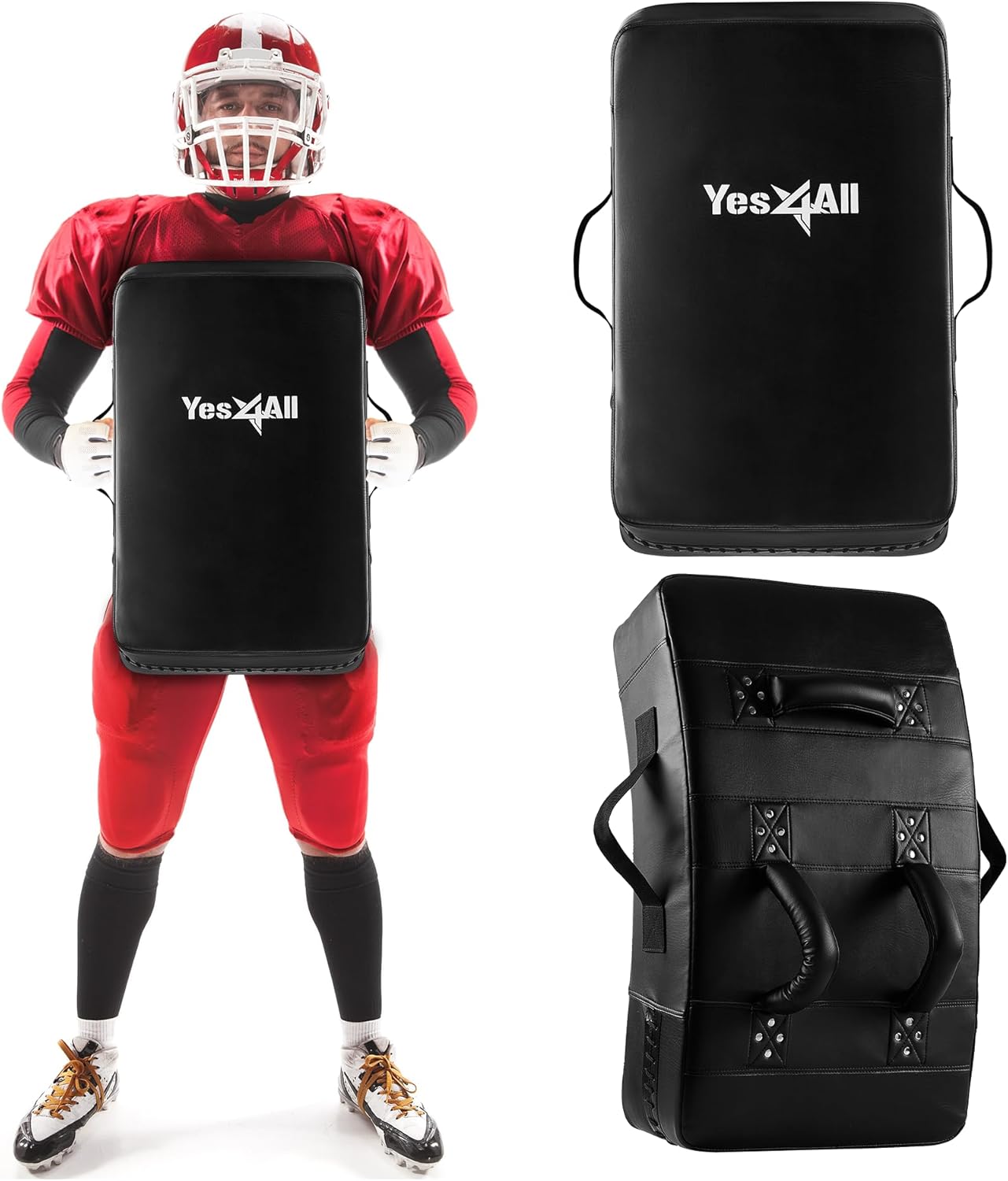 Yes4All Blocking Pad, Kick Shield Basketball Boxing MMA and Football Training Equipment, Football Blocking Pads – Ideal for Martial Arts, Contact Drills, Sparring, Karate