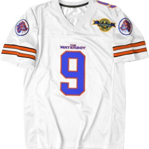 90s Football Jersey for Party,Bobby Boucher #9 The Waterboy Sandler 50th Anniversary Movie Football Jersey