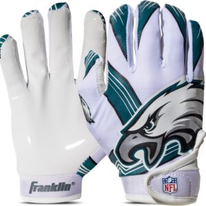 Franklin Sports Youth NFL Football Receiver Gloves – Kids Football Gloves Pair – NFL Team Logos and Silicone Palm – All Youth Sizes – Great Game Gear + Football Costume Accessory