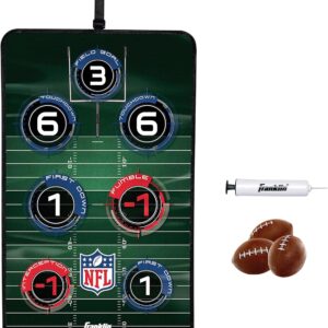 Franklin Sports NFL Electronic Football Target Toss Game – Over The Door Football Throwing Target for Kids – Score N’ Sounds Mini Toy Football Game
