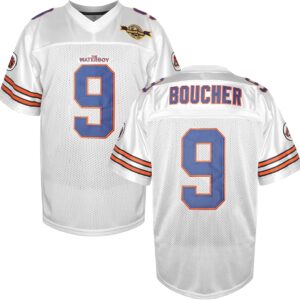 Bobby Boucher Football Jersey 9 The Waterboy Adam Sandler Mud Dogs Bourbon Bowl Movie Jersey White Black Blue Orange S-3XL