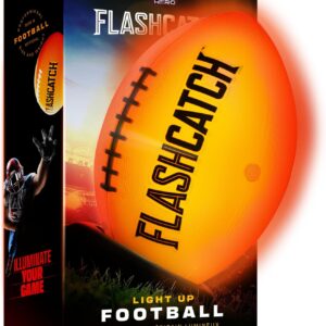 Light Up Football – Glow in the Dark Ball – NO 6 – Outdoor Sports Birthday Gifts for Boys 8-15+ Year Old – Kids Teenage Youth Easter Gift Ideas Activity – Boy Toys Stuff Ages 8 9 10 11 12 13 14 15