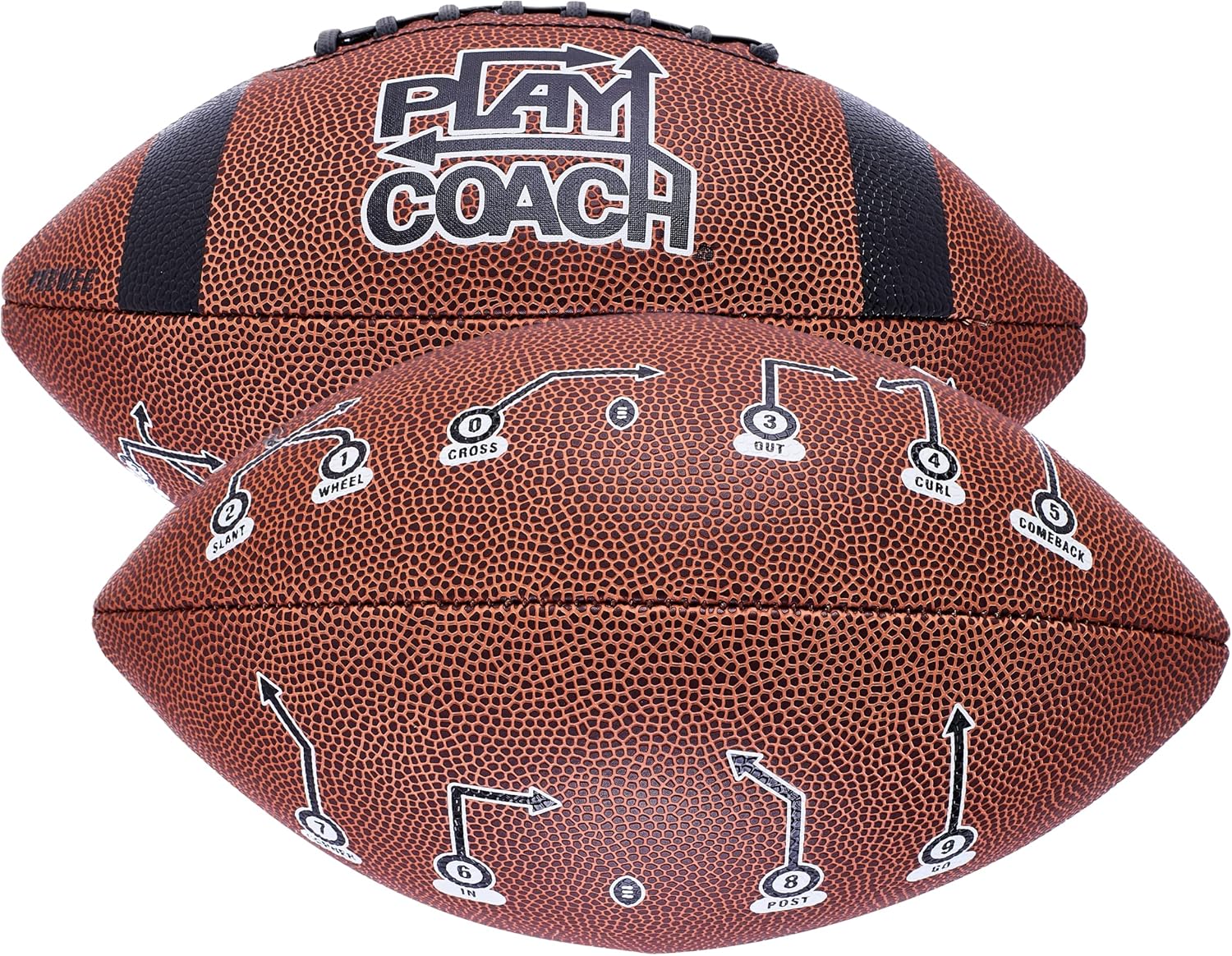 Youth Football in Junior & Peewee Sizes with 10 Basic Passing Routes for Kids 6 to 12 – Endorsed by Drew Brees, Leather Kids Football, Beach Football, Junior and Peewee Football Sizes