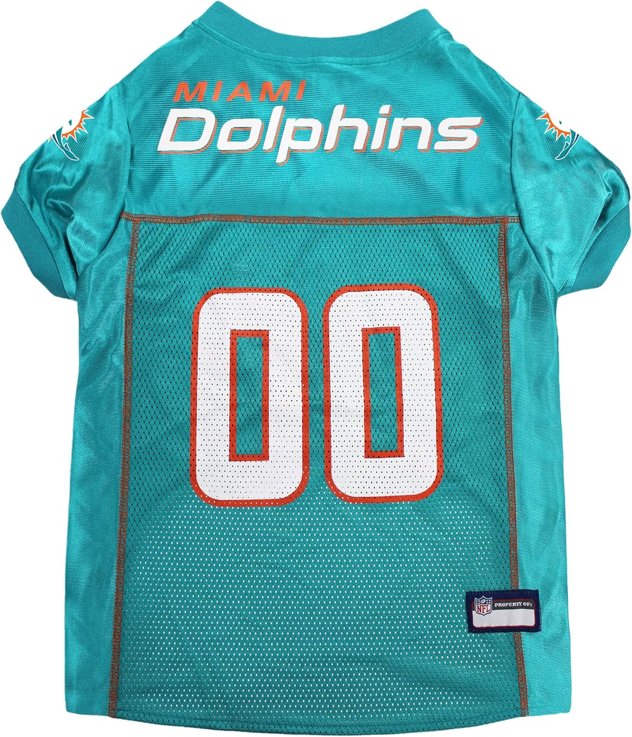 NFL Miami Dolphins Dog Jersey, Size: Medium. Best Football Jersey Costume for Dogs & Cats. Licensed Jersey Shirt