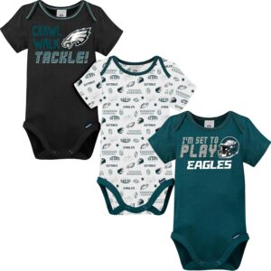 Gerber Baby NFL Team 3 Pack Short Sleeve Onesie Bodysuit