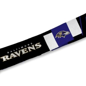 Rico Industries NFL Football Baltimore Ravens Wrist Lanyard Key Chain, Cute Wristlet Strap Keychain Holder for Women Men Car Keys ID Badges Card Wallet Phone Camera