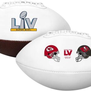 Super Bowl LV 2021 Commemorative Dueling Football, Kansas City Chiefs vs. Tampa Bay Buccaneers