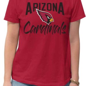 Team Fan Apparel NFL Women’s Paintbrush Fitted T-Shirt – Fabric for A Comfortable Football Game Day