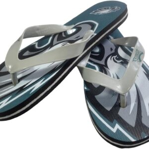 FOCO NFL Team Big Kids Big Double and Gradient Logo Flip Flop Sandals