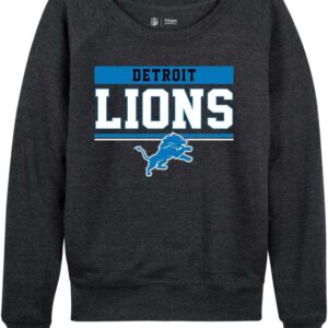 Team Fan Apparel NFL Women’s Plus Size Team Block Charcoal Crewneck- Tagless Pullover – Relaxed Raglan- Stay Cool and Stylish