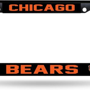 Rico Industries NFL Football Chicago Bears Black Chrome Frame with Printed Inserts 12″ x 6″ Car/Truck Auto Accessory
