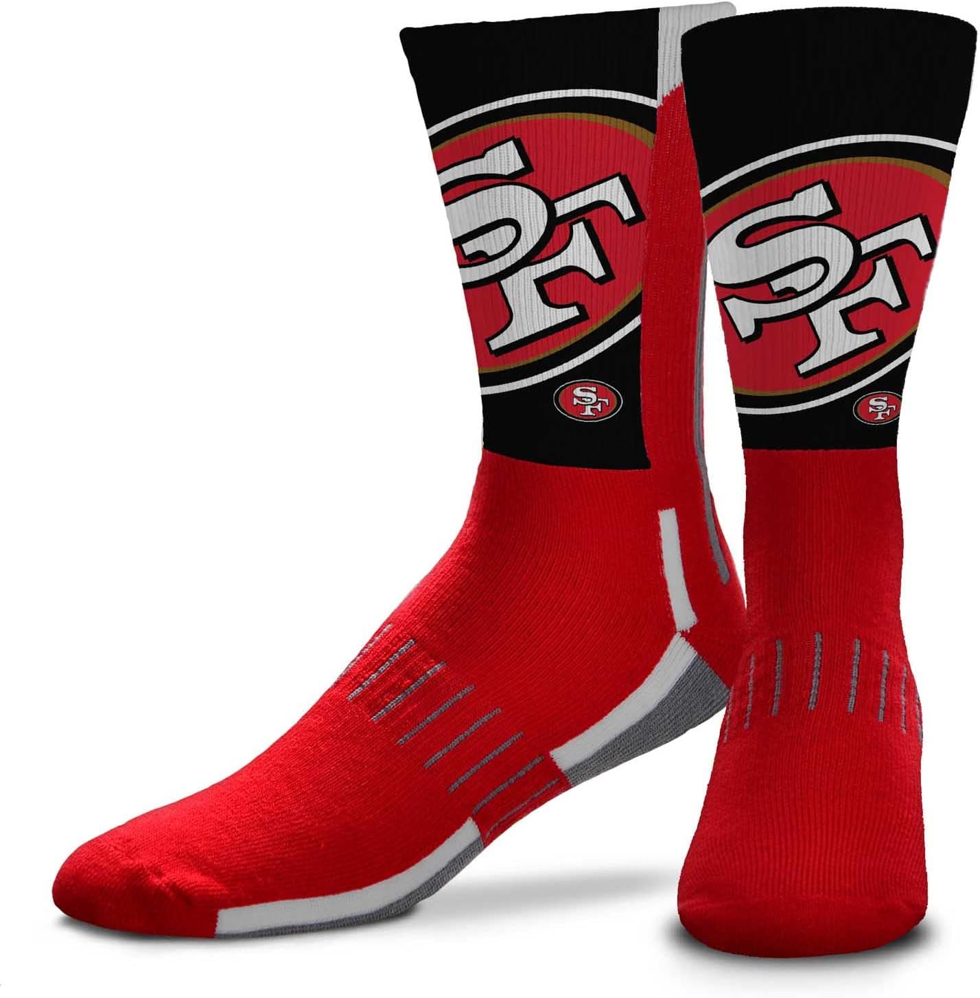 For Bare Feet NFL Adult Curve Socks – Game Day Apparel – Machine Washable – Warm & Cold Weather – Comfort and Style for Men
