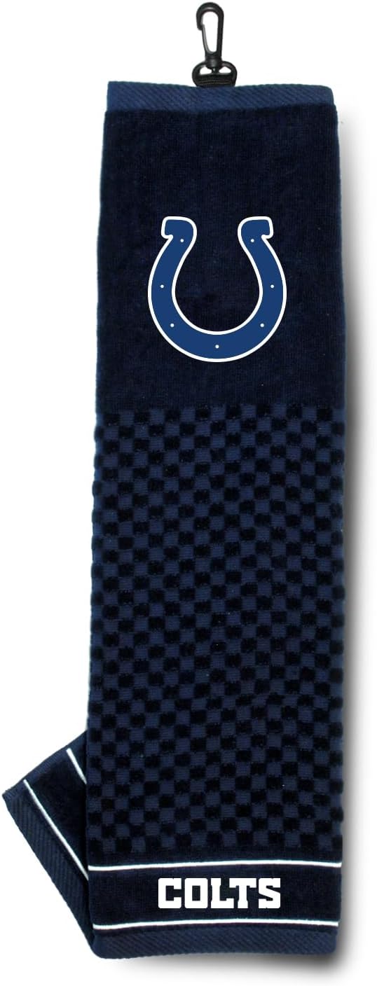 Team Golf NFL Embroidered Golf Towel, Checkered Scrubber Design, Embroidered Logo