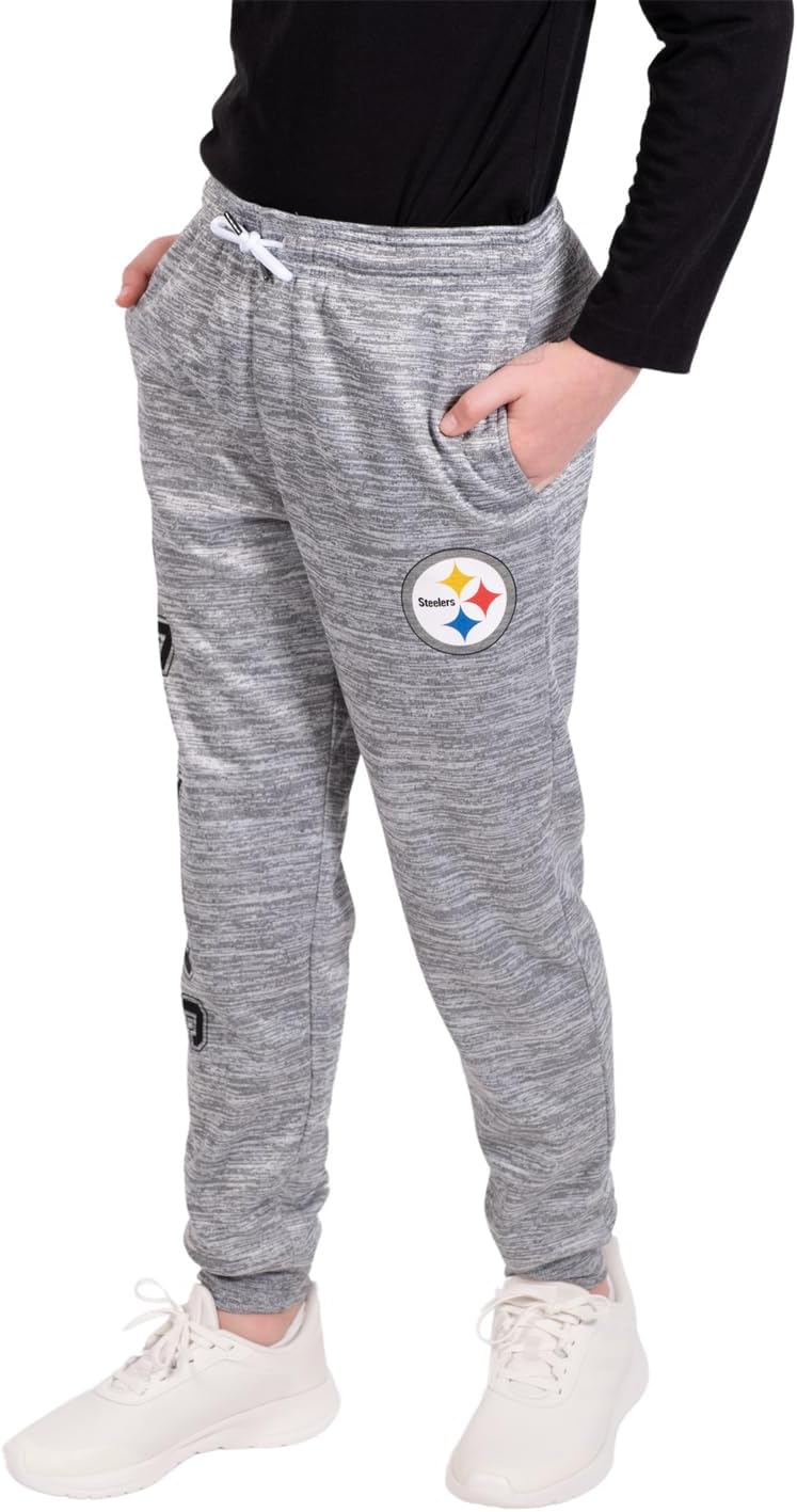Ultra Game Youth NFL Official High Performance Moisture Wicking Fleece Jogger Sweatpants