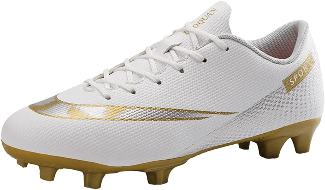 YDVXBE Men’s Football Cleats Soccer Shoes Youth Athletic FG Football Shoes Spike Adult Sneaker for Outdoor/Competition/Training