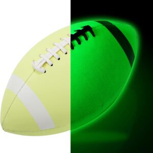 Civaner Glow in The Dark Football Light Up Youth Size Footballs for Kids Teens and Adults Junior Football Small Luminous Sports Balls Gifts for Boys School Games Outdoor Activity