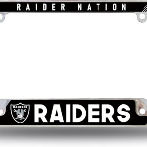 Rico Industries NFL Football Wave 12″ x 6″ Chrome All Over Automotive License Plate Frame for Car/Truck/SUV