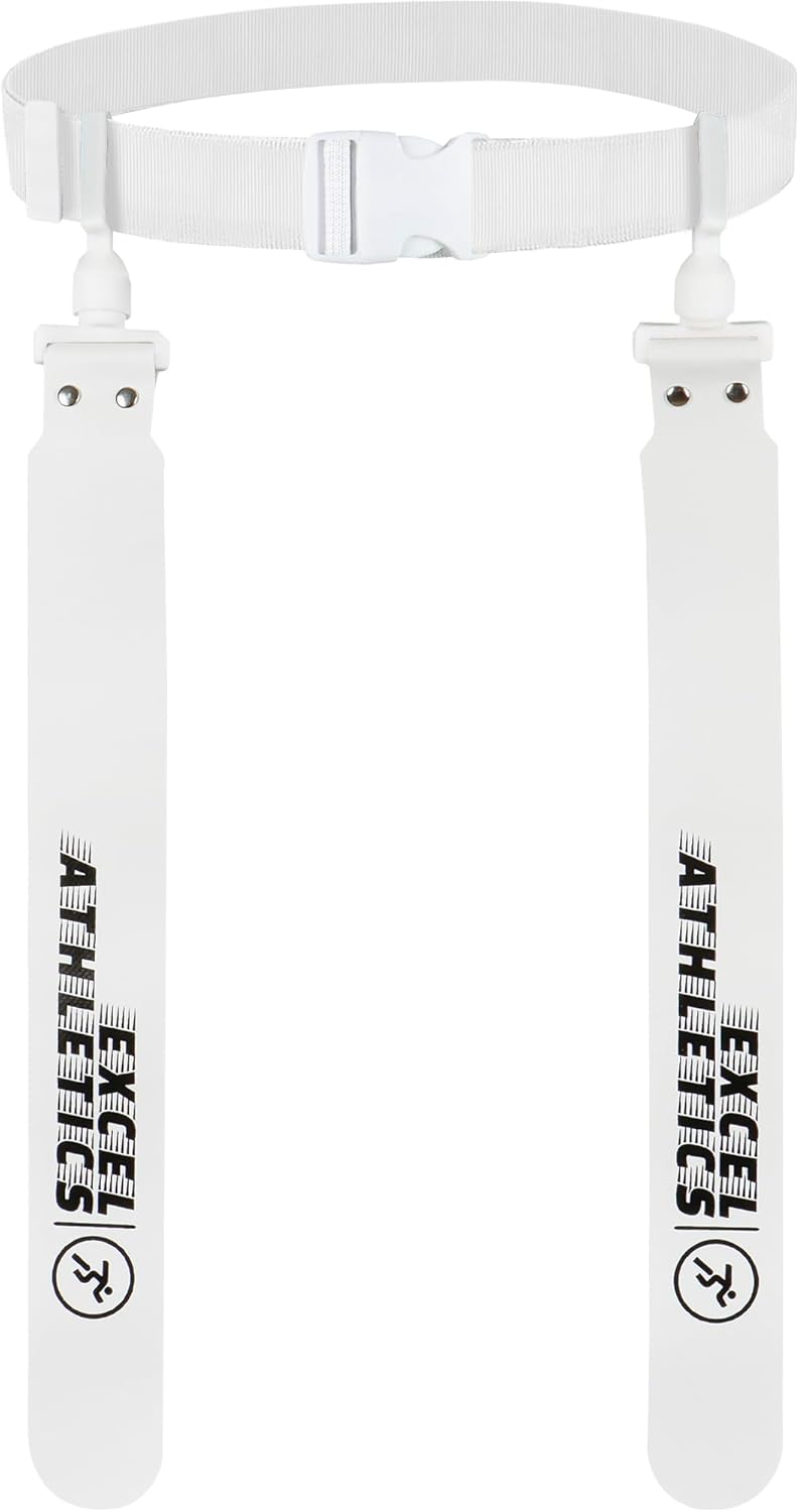 Flag Football Set, Adjustable Flag Football Belts for Youth, Kids & Adults with 1 Belt & 2 Flags (White)