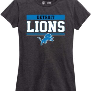 Team Fan Apparel NFL Women’s Team Block Charcoal Tagless T-Shirt – Cotton Blend – Rock Game Day with Perfect Comfort & Style