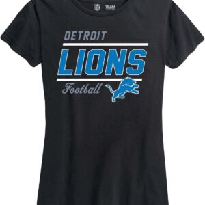 Team Fan Apparel NFL Gameday Women’s Relaxed Fit T-Shirt – Rib Neck Contour – Tagless Short Sleeve Tee – Stay Cool & Stylish