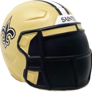 Party Animal NFL Jumbo Squeezymates Helmet New Orleans Saints Squeezy Helmet Figurine, Team Colors, 4″ Tall