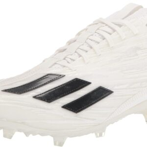 adidas Men’s Adizero Football Shoe, White/Black/White, 12.5