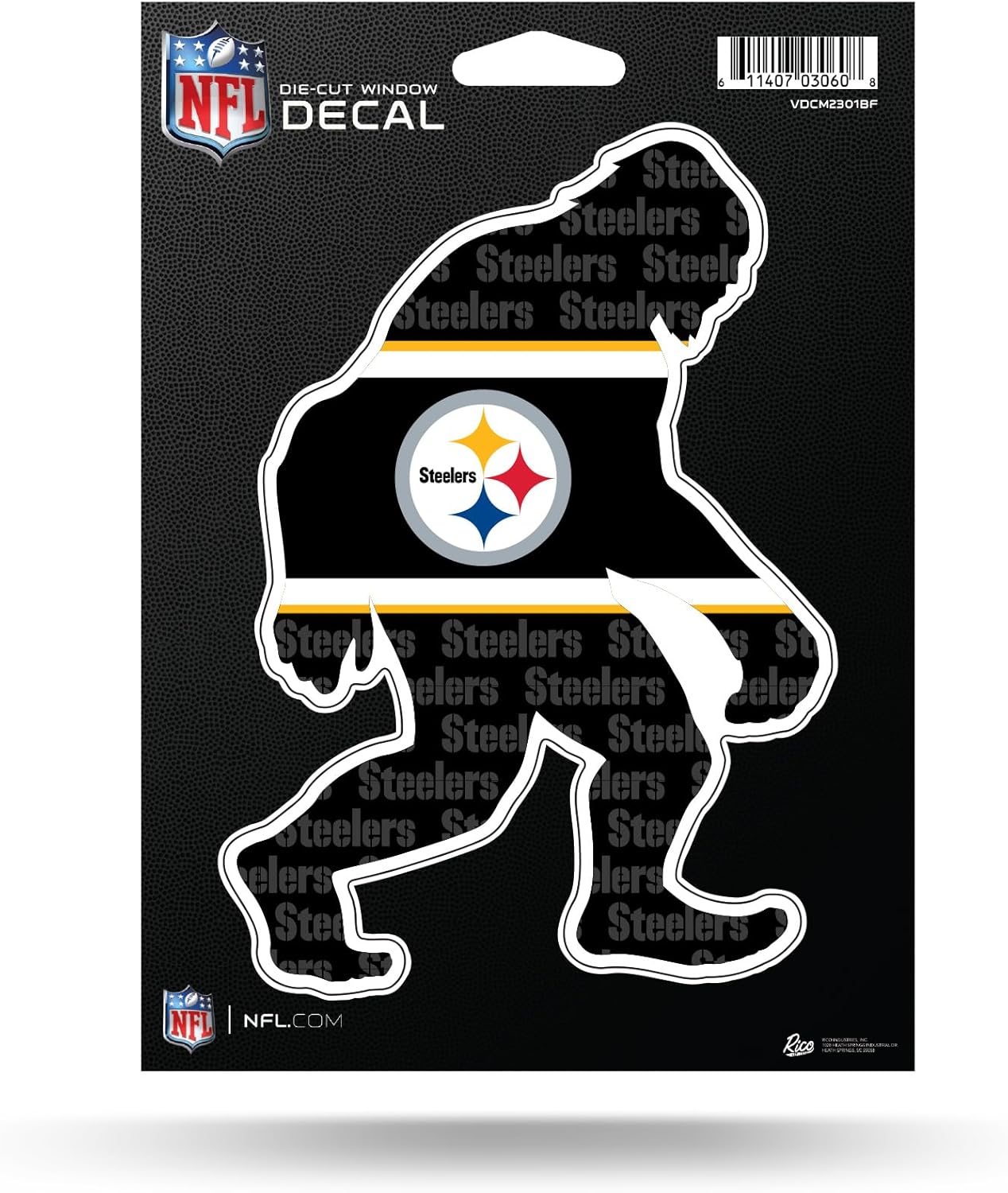 Rico Industries NFL Football Pittsburgh Steelers Big Foot 5″ x 7″ Vinyl Die-Cut Decal – Car/Truck/Home Accessory