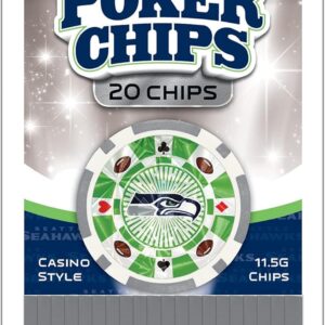 Masterpieces NFL Unisex-Adult 20-Piece Casino Style Poker Chips