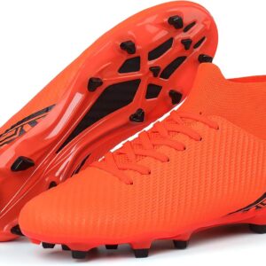brooman Men Firm Ground Soccer Cleats Big Kids Youth Outdoor Football Shoes