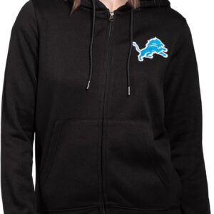 Ultra Game Women’s NFL Official Full Zip Super Soft Marl Knit Hoodie Sweatshirt Jacket