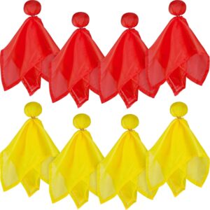 8 Pieces Football Penalty Flags Football Challenge Flags Referee Flag Football Referee Gear for Party Accessory(Yellow and Red)