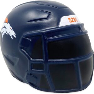 Party Animal NFL Jumbo Squeezymates Helmet Denver Broncos Squeezy Helmet Figurine, Team Colors, 4″ Tall