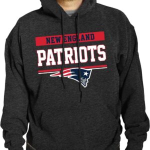 Team Fan Apparel NFL Adult Gameday Charcoal Hooded Sweatshirt – Cotton & Polyester Blend – Stay Warm and Represent Your Team