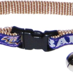 Pets First COLLAR for CATS – NFL BALTIMORE RAVENS CAT COLLAR. – Strong & Adjustable FOOTBALL Cat Collars with Metal Jingle Bell