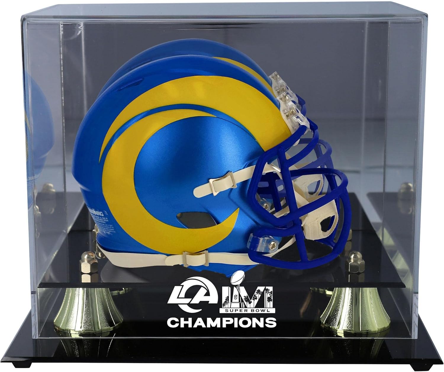 Los Angeles Rams Super Bowl LVI Champions en Classic Mini Helmet Display Case – NFL Mini Helmets ”Case Only”