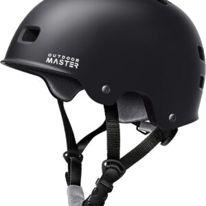 OutdoorMaster Skateboard Cycling Helmet – Two Removable Liners Ventilation Multi-Sport Scooter Roller Skate Inline Skating Rollerblading for Kids, Youth & Adults